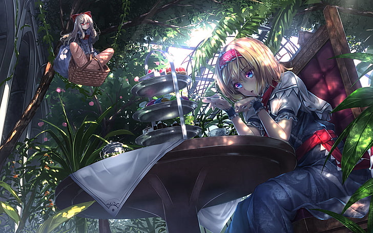 อะนิเมะ, สาวอะนิเมะ, Touhou, Alice Margatroid, วอลล์เปเปอร์ HD