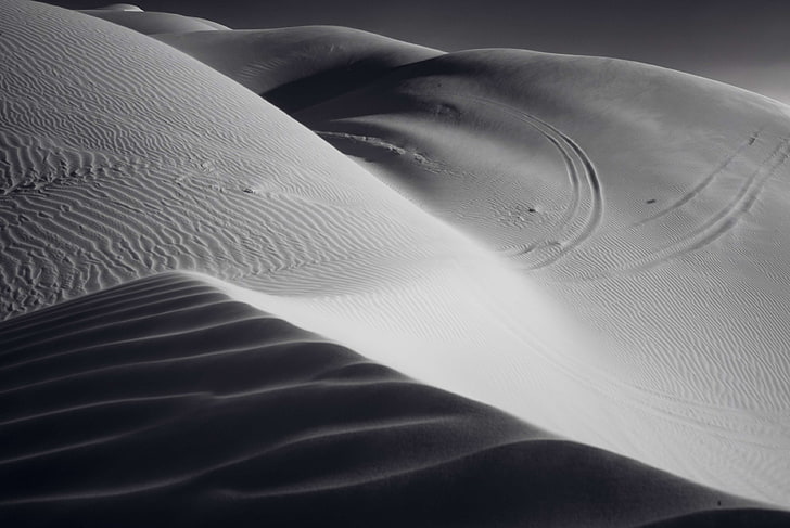Black and white, desert, dunes, sand, HD wallpaper | Wallpaperbetter