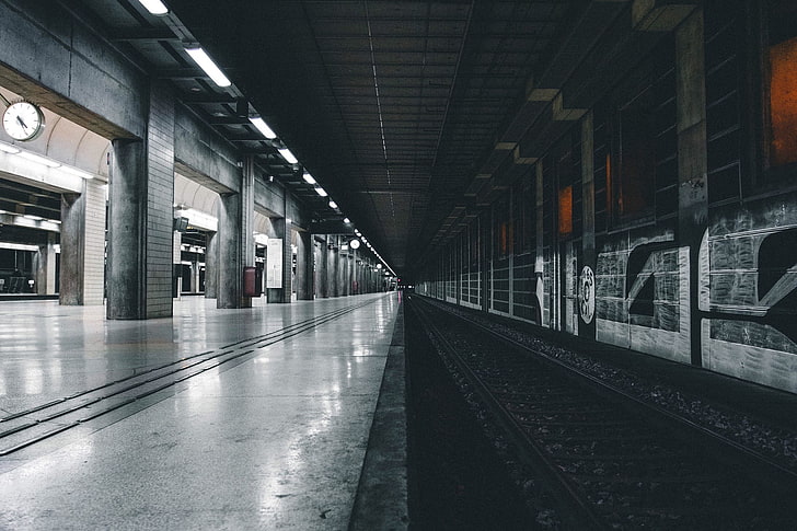 railway, photography, subway, cityscape, HD wallpaper