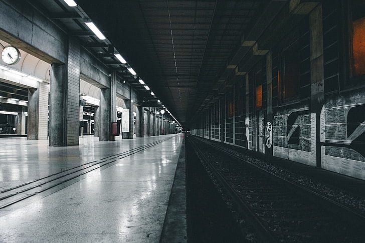 metrô, estrada de ferro, fotografia, paisagem urbana, HD papel de parede