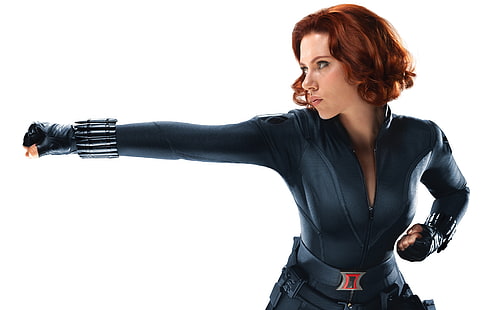 Scarlett Johansson en tant que veuve noire dans Avengers, scarlette johansen veuve noire, noir, scarlett, johansson, veuve, avengers, Fond d'écran HD HD wallpaper