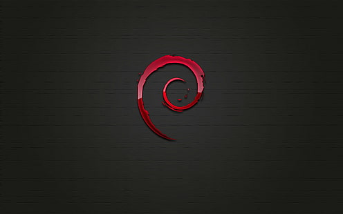 абстрактный, темный, Debian, Linux, логотипы, операционные, системы, технологии, HD обои HD wallpaper