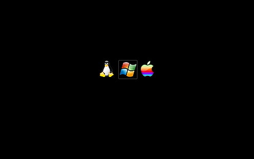 mac linux tux โลโก้ microsoft windows เทคโนโลยี Linux HD Art, linux, mac, โลโก้, Tux, Microsoft Windows, วอลล์เปเปอร์ HD HD wallpaper