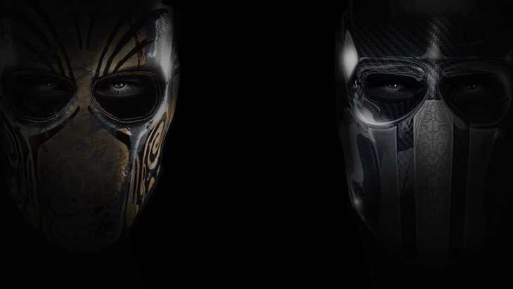 Masques sur le thème de la Panthère noire, Armée de deux, Fond d'écran HD