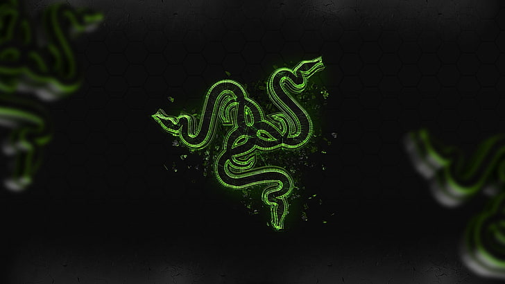 Лого на Razer, абстрактно, Razer, лого, зелено, произведения на изкуството, дигитално изкуство, HD тапет