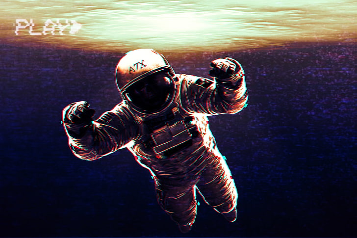 spaceman, space, play, HD wallpaper