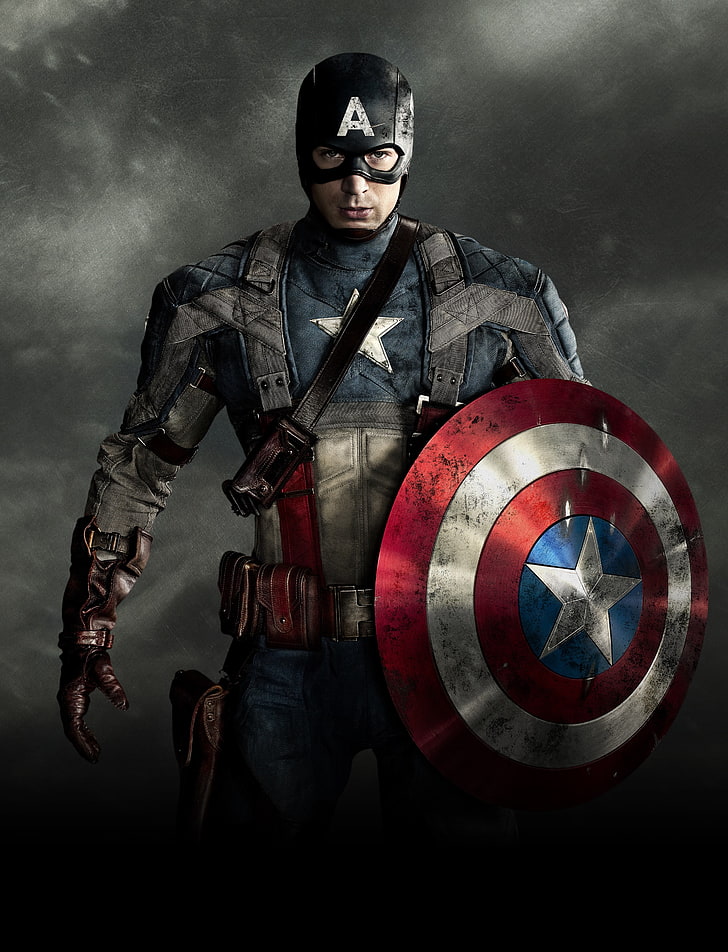 캡틴 아메리카 디지털 배경 화면, 캡틴 아메리카, 크리스 에반스, 캡틴 아메리카 : 퍼스트 어벤져, HD 배경 화면, 핸드폰 배경화면