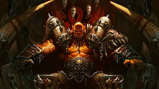Hearthstone: Heroes of Warcraft, วิดีโอเกม, ศิลปะแฟนตาซี, Garrosh Hellscream, World of Warcraft, วอลล์เปเปอร์ HD HD wallpaper