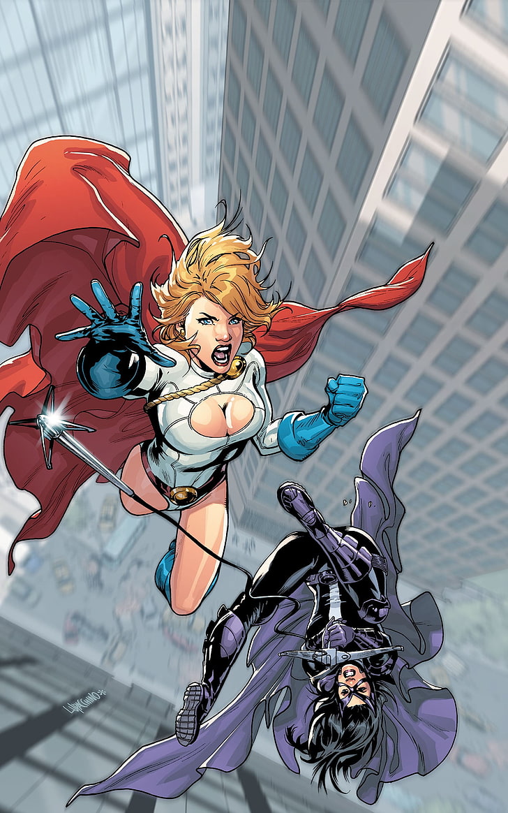 komik superhero wanita, World Finest, Power Girl, Huntress, Wallpaper HD, wallpaper seluler