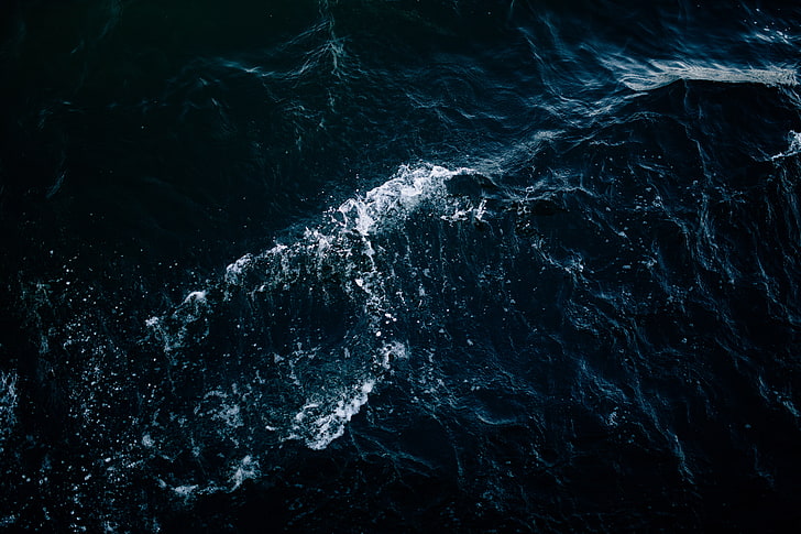 Wasserwelle Tapete, Meer, Wellen, Spritzer, dunkel, HD-Hintergrundbild