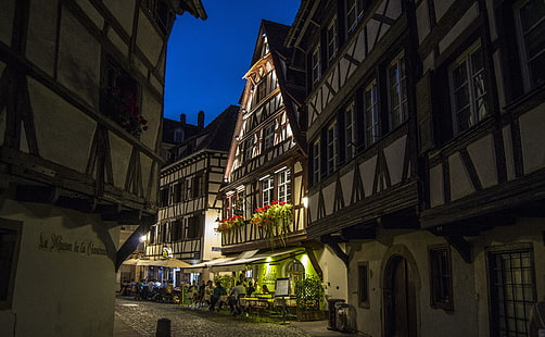 Restaurant in Straßburg, Europa, Frankreich, Restaurant, Straßburg, HD-Hintergrundbild HD wallpaper