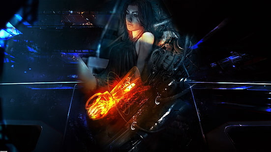 artwork, Mass Effect, Mass Effect 2, MIranda, Miranda Lawson, HD wallpaper HD wallpaper
