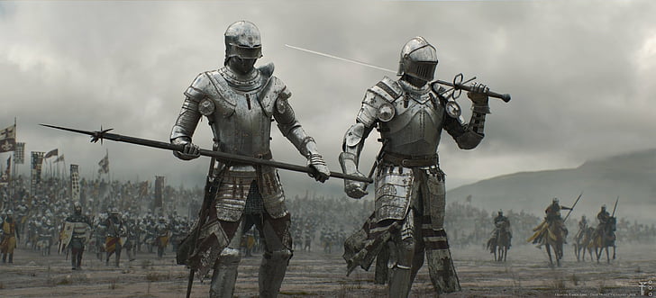 Fantasy, Knight, Armor, Army, Sword, Warrior, HD wallpaper