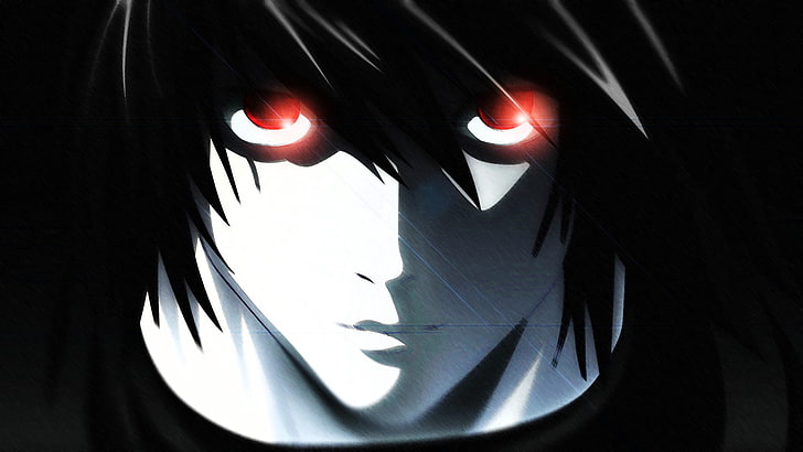 Ilustración de anime masculino de pelo negro, anime, Death Note, Lawliet L, Fondo de pantalla HD