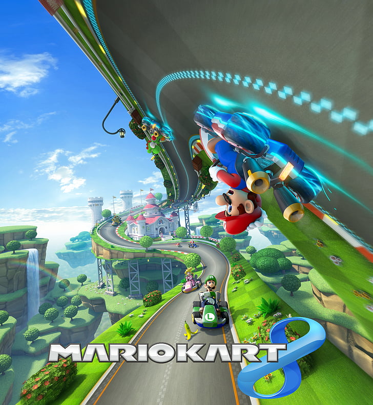 Mario Kart 3D Wallpaper, Mario Kart 8 Deluxe, Wii U, Nintendo Switch, 5K, HD-Hintergrundbild, Handy-Hintergrundbild
