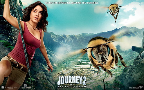 Vanessa Hudgens w Journey Mysterious Isl, vanessa, wyspa, tajemnicza, podróż, hudgens, Tapety HD HD wallpaper