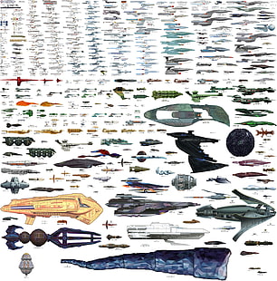 lote de naves espaciales de varios colores, nave espacial, infografía, Fondo de pantalla HD HD wallpaper