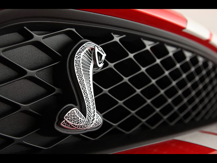 Ford Mustang Snake HD, silver dodge viper emblem, cars, ford, mustang, snake, HD wallpaper