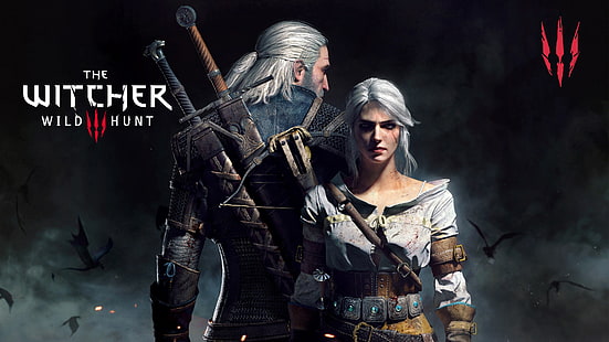 Fond d'écran du jeu The Witcher Wild Hunt, The Witcher 3: Wild Hunt, Geralt of Rivia, Ciri, Fond d'écran HD HD wallpaper