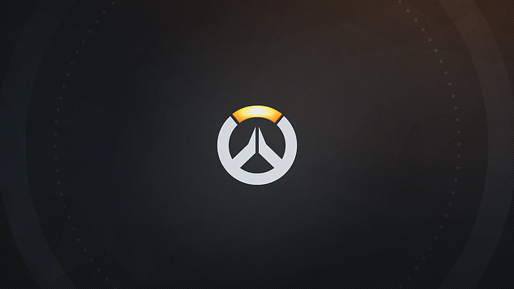 logo putih dan hitam, Overwatch, minimalis, poli rendah, logo, Wallpaper HD
