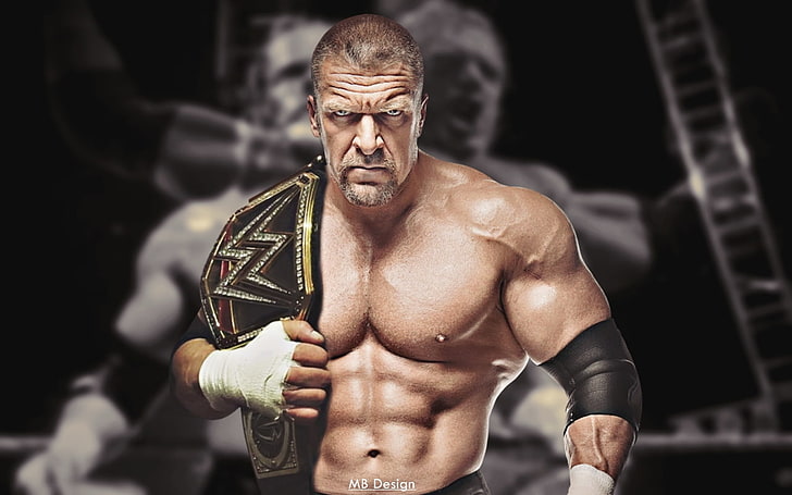 Triple H, WWE, борба, wwf, wwe шампион, HD тапет