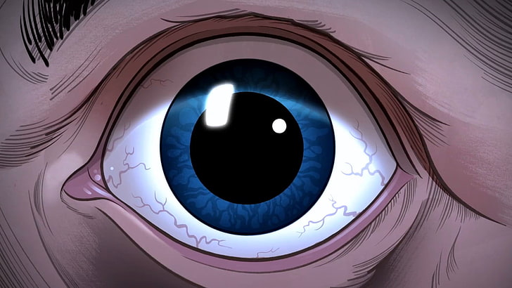 Abbildung des Auges der Person, Schwerkraft fällt, HD-Hintergrundbild