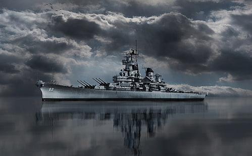 سفن حربية ، يو إس إس نيو جيرسي (BB-62) ، سفينة حربية، خلفية HD HD wallpaper
