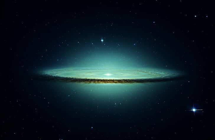 خلفيات الفضاء HD ، صورة ظلية للمجرة والفضاء، خلفية HD