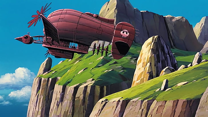 Замок в небесах, аниме, студия Ghibli, HD обои