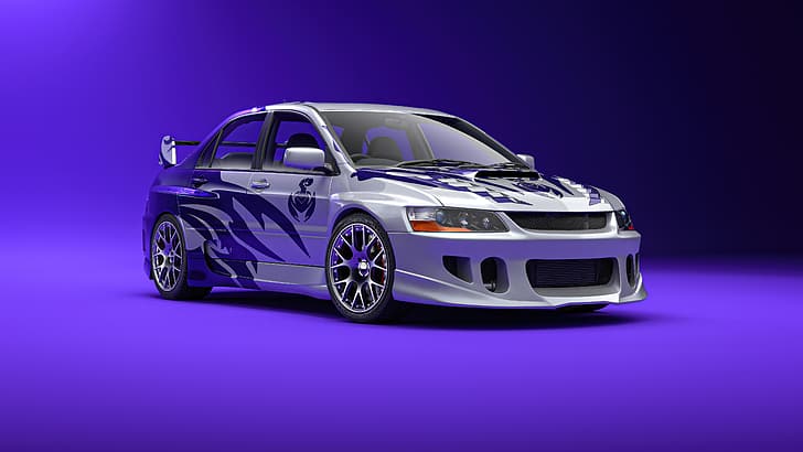 car, minimalism, Mitsubishi, Need for Speed: Carbon, Mitsubishi Lancer Evolution IX, CGI, HD wallpaper