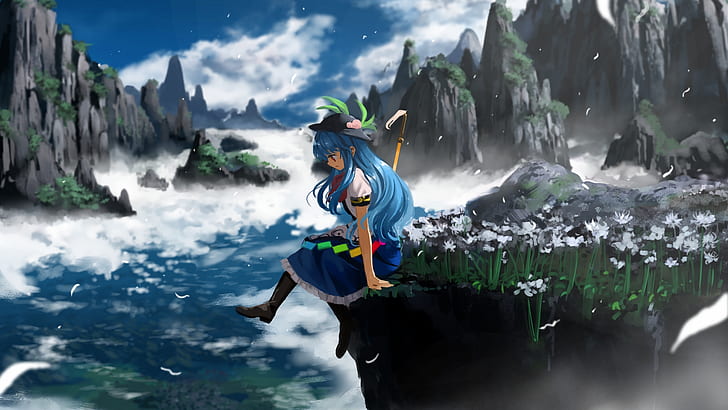 Anime, Touhou, Tenshi Hinanawi, HD-Hintergrundbild