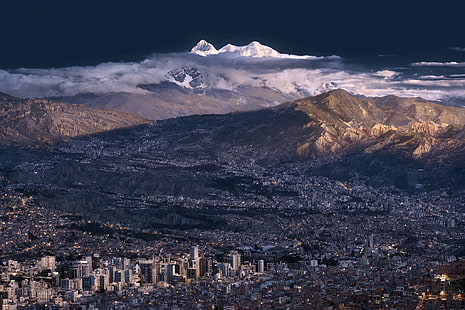 La Paz, Stadtbild, Landschaft, Berge, HD-Hintergrundbild HD wallpaper
