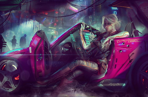 Cirilla Fiona Elen Riannon, Cyberpunk 2077, Art Game Art, видео игри, HD тапет HD wallpaper