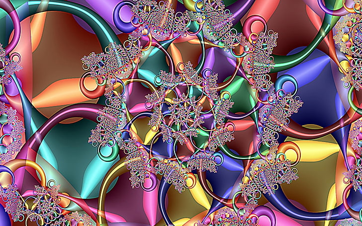 Pastel Fraktal Spirala, pastel, abstrakcja, fraktal, spirala, Tapety HD