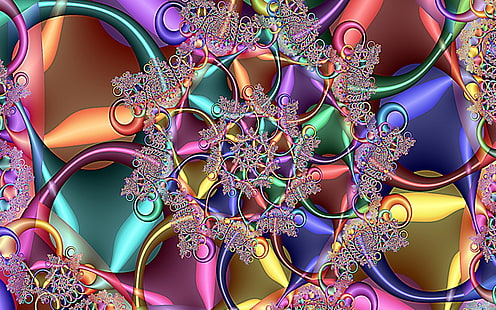 Pastel Fractal Spiral, pastel, abstract, fractal, spiral, HD wallpaper HD wallpaper