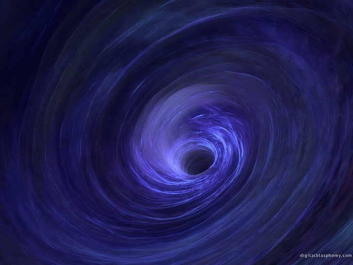 lila Lochillustration, schwarze Löcher, Raum, HD-Hintergrundbild