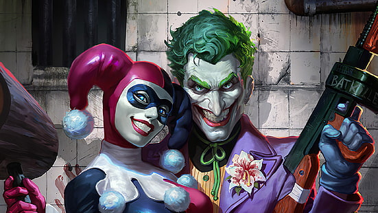 Bandes dessinées, Joker, DC Comics, Harley Quinn, Fond d'écran HD HD wallpaper