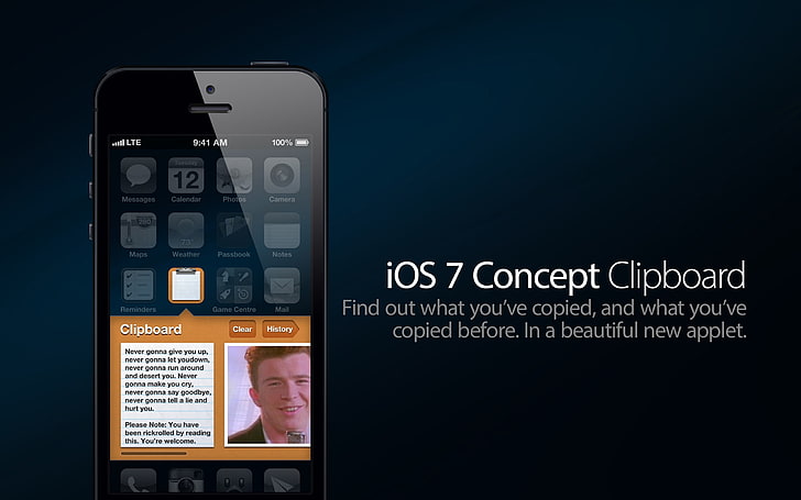 Apple iOS 7 iPhone HD Widescreen Wallpaper 13, schwarzes iPhone 5, HD-Hintergrundbild