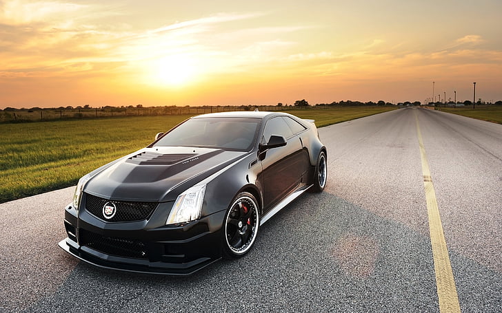 2012, cadillac, coupe, hennessey, muscle, tuning, turbo, twin, vr1200, HD wallpaper