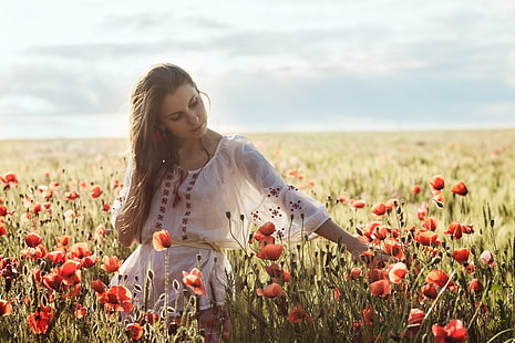 ยูเครนยูเครนผู้หญิงดอกไม้, วอลล์เปเปอร์ HD HD wallpaper