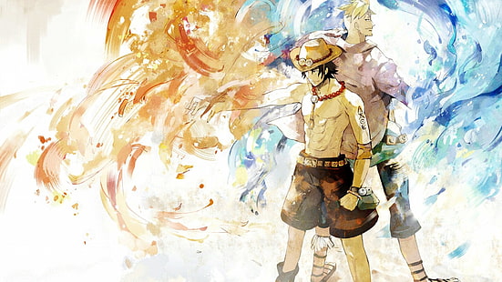 Anime, One Piece, Feuer, Marco (One Piece), Pirat, Portgas D. Ace, HD-Hintergrundbild HD wallpaper