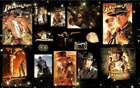 Film, Collage, Blockbuster, Indiana Jones, Sfondo HD HD wallpaper