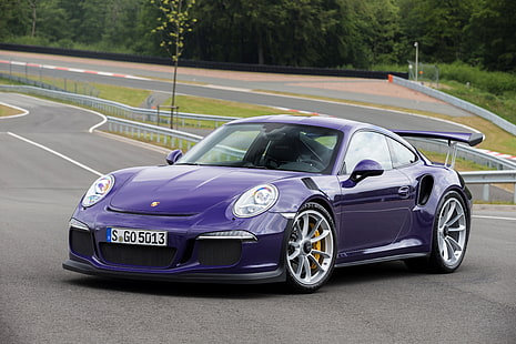 Porsche, Porsche 911 GT3, Автомобиль, Porche, Porsche 911 GT3 RS, Фиолетовый Автомобиль, Спортивный Автомобиль, Автомобиль, HD обои HD wallpaper