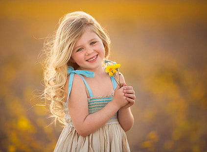 Blumen, Stimmung, Kind, Mädchen, HD-Hintergrundbild HD wallpaper
