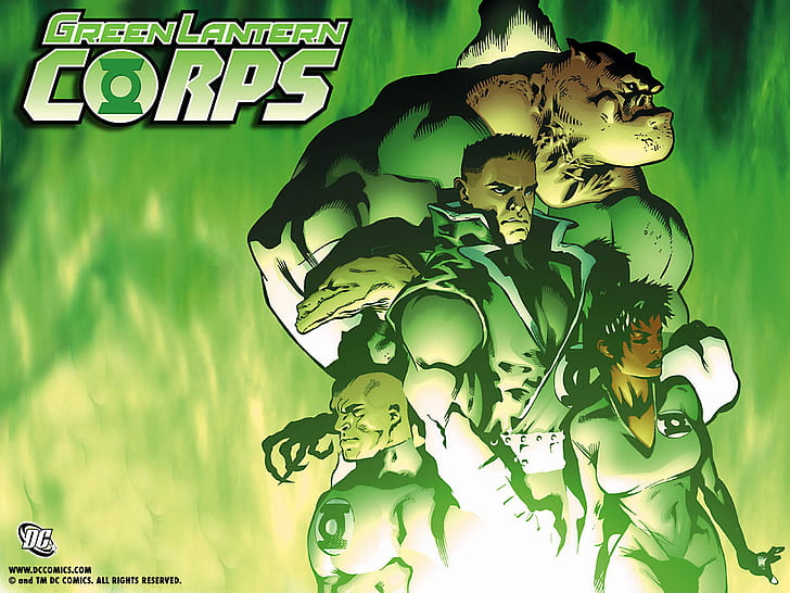 Green Lantern HD, green, comics, lantern, HD wallpaper