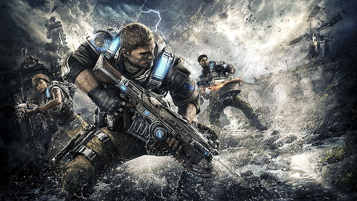 Gears of War wallpaper, video games, Gears of War 4, Gears of War, HD wallpaper