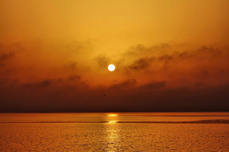 playa, nubes, anochecer, tarde, dorado, horizonte, khobar, lago, paisaje, luz, naturaleza, océano, reflexión, Arabia Saudita, Arabia Saudita, mar, cielo, verano, sol, amanecer, puesta de sol, sol, agua, Fondo de pantalla HD