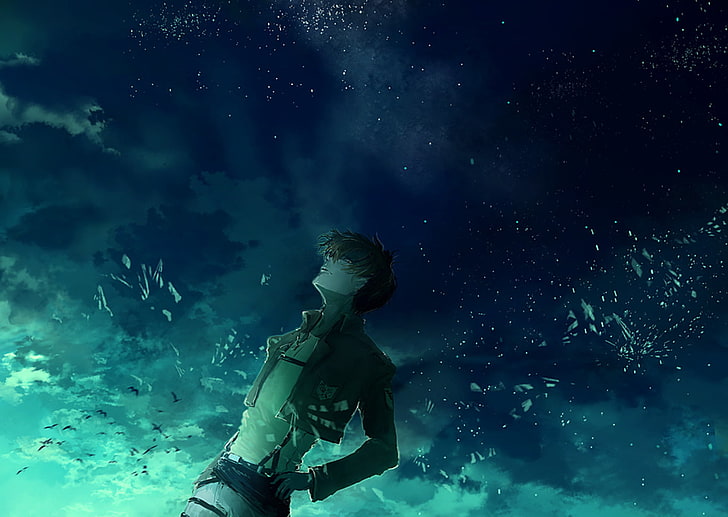 braunhaarige männliche Anime-Figur, Anime, Attack On Titan, Levi Ackerman, HD-Hintergrundbild