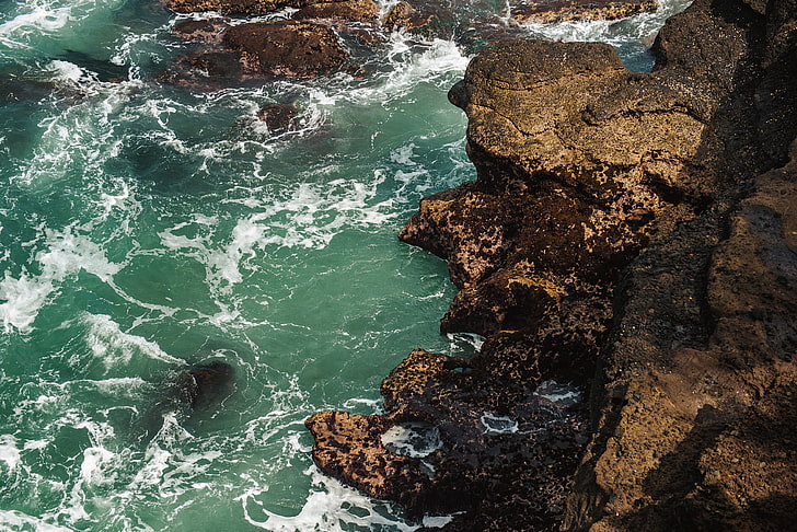 alam, laut, batu, air, Wallpaper HD