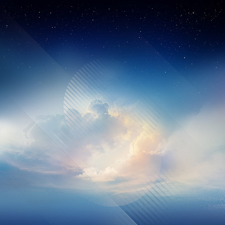 Blue sky, Samsung Galaxy Note 8, Stock, HD wallpaper